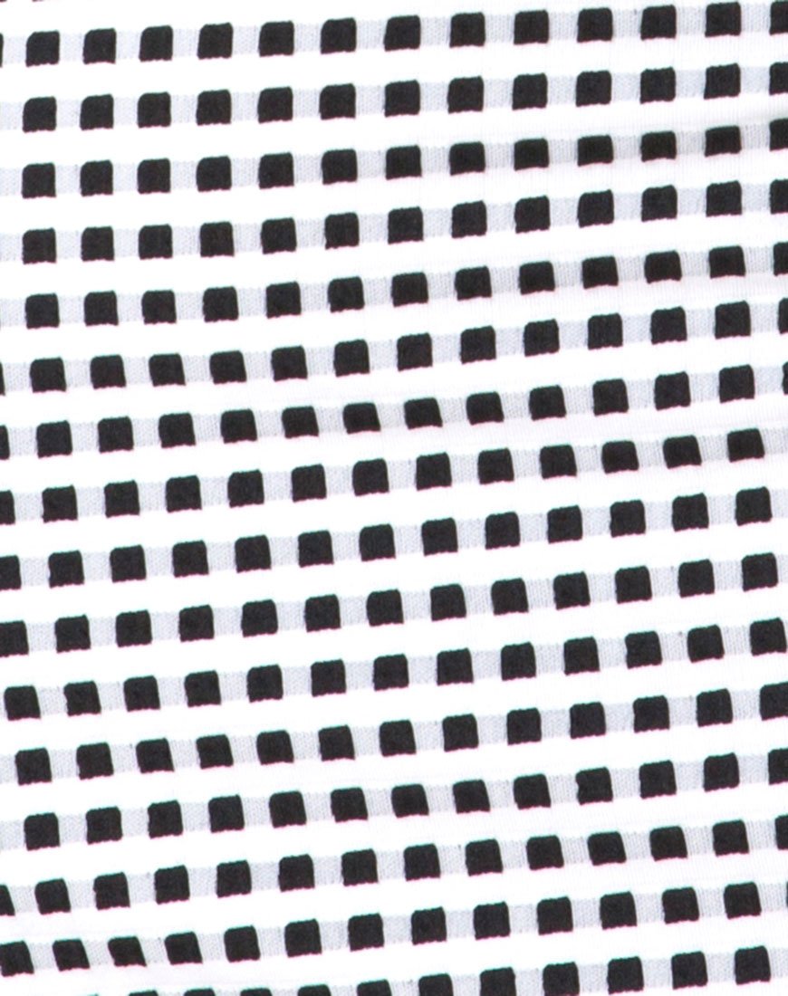 Image de la robe Laras en vichy noir ivoire