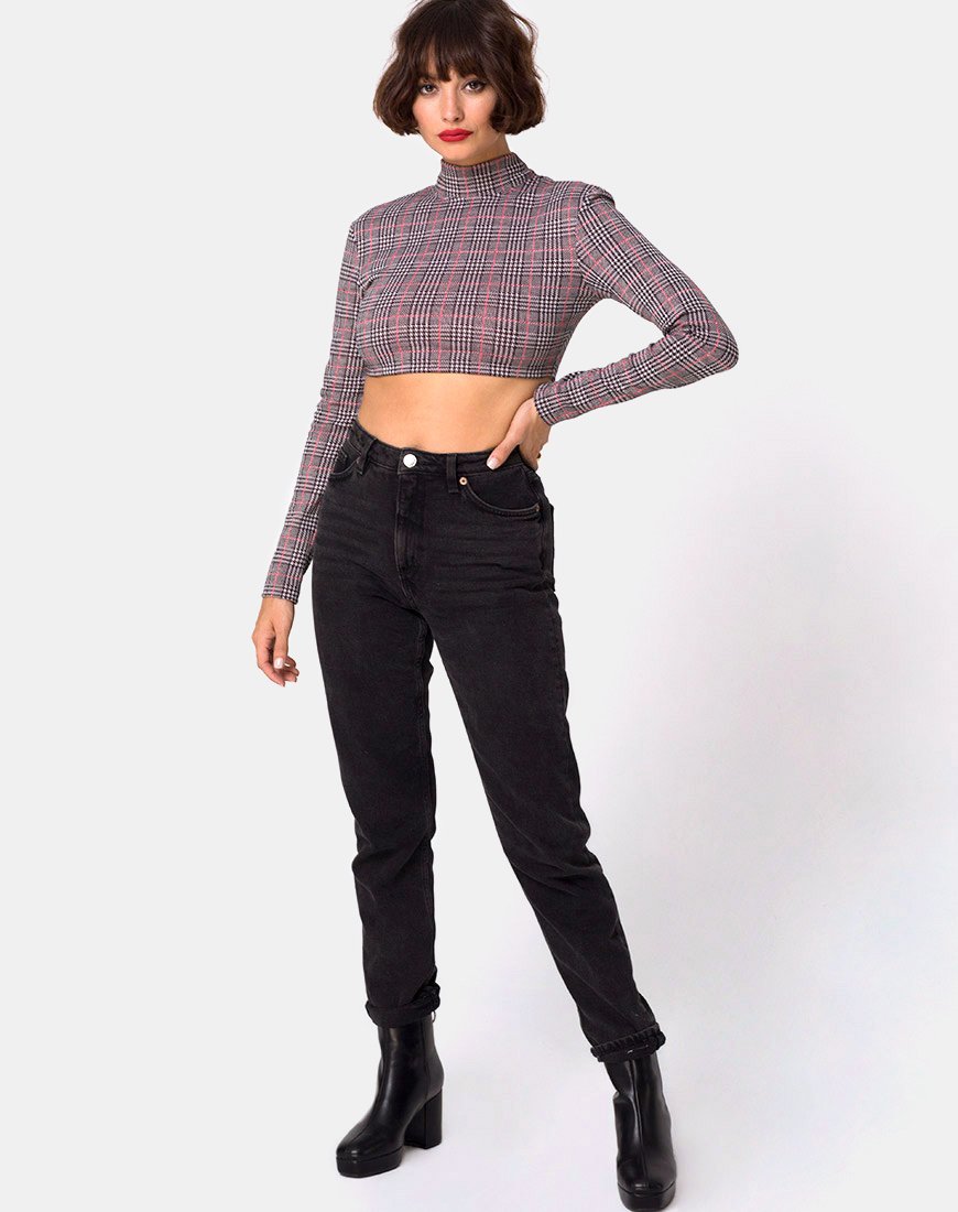 Image de Laretta Crop Top in Charles Check Blush