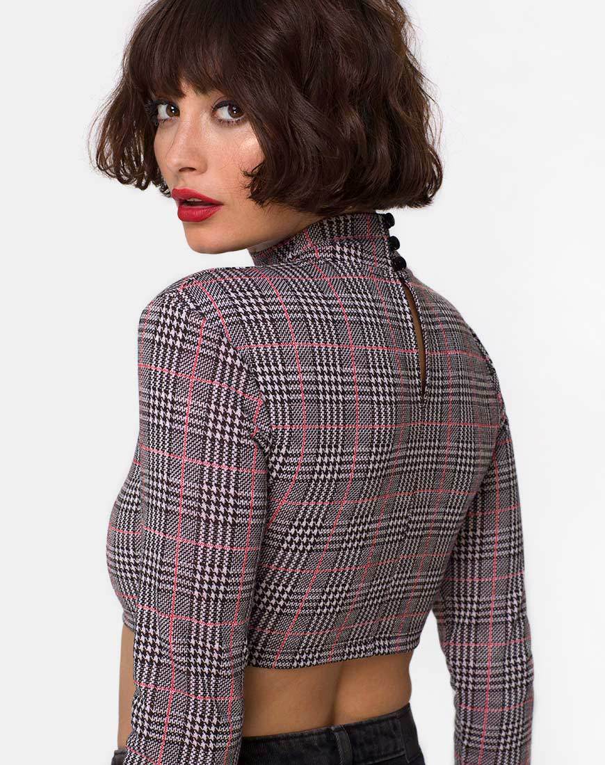 Image de Laretta Crop Top in Charles Check Blush