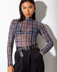 Image de Laria Top in Inkblot Check Black and White