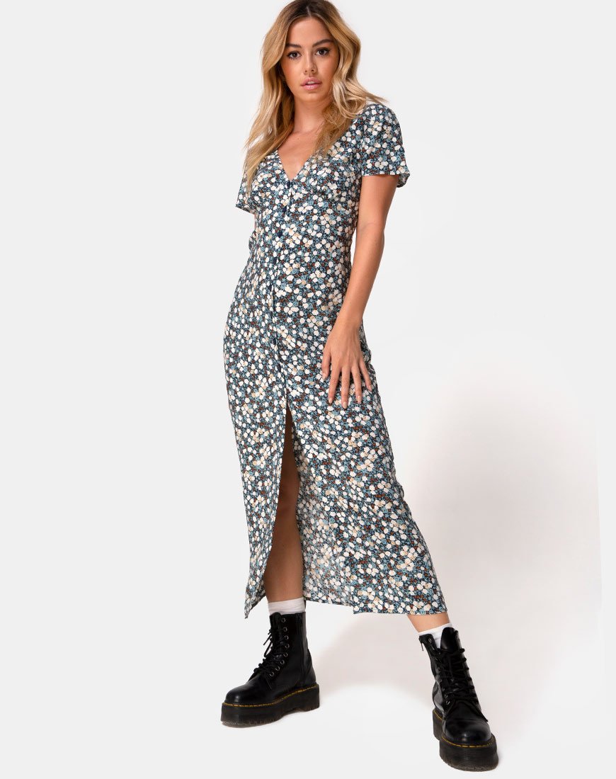 Image de Larin Midi Dress in Floral Field Navy