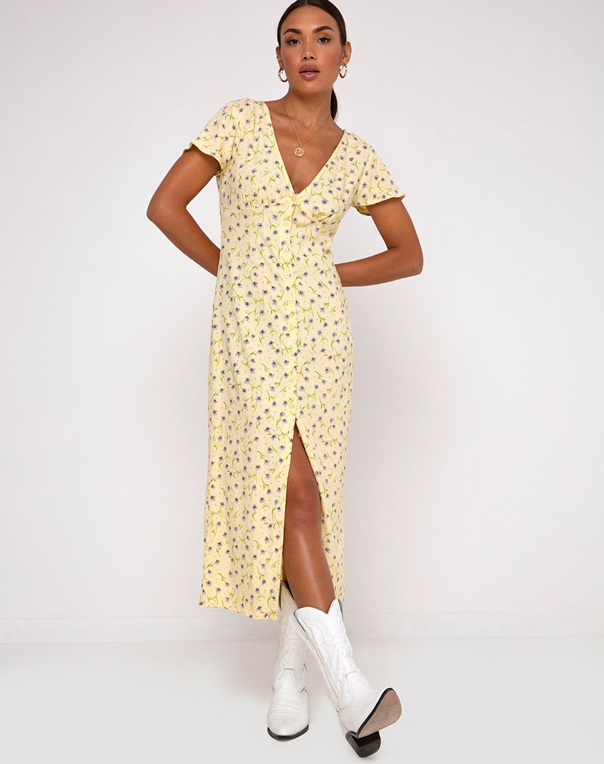 Image de Larin Midi Dress in Wild Flower Lemon Drop