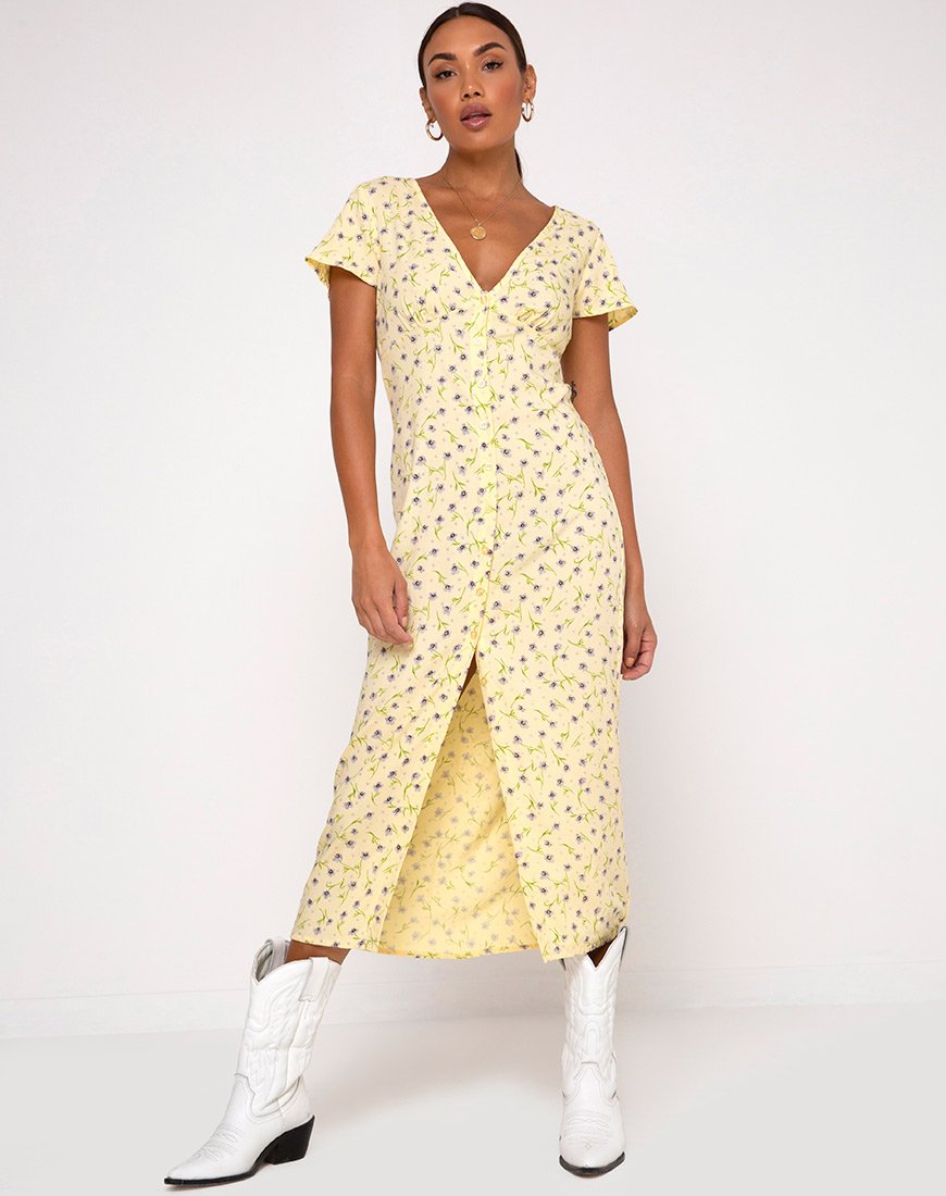 Image de Larin Midi Dress in Wild Flower Lemon Drop