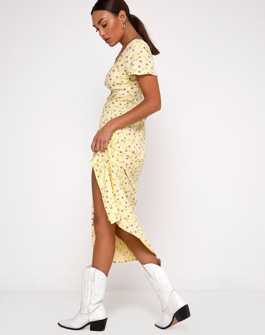 Image de Larin Midi Dress in Wild Flower Lemon Drop