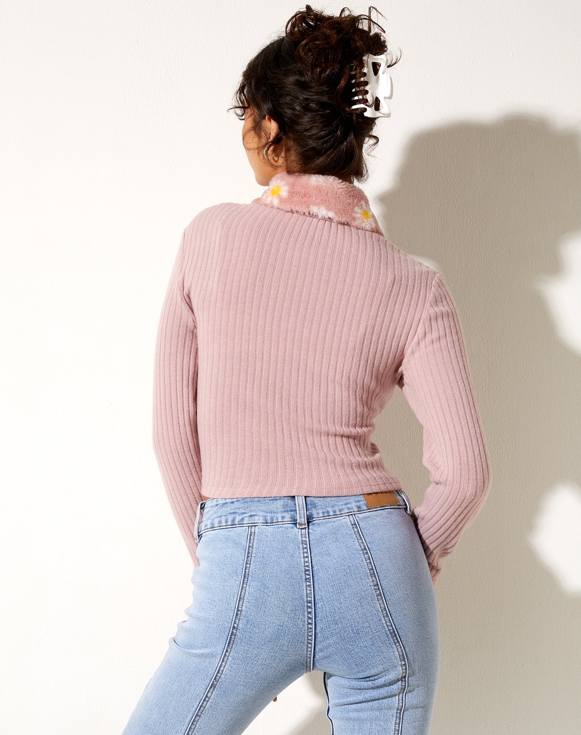 Image de Larita Cardi en tricot Dusky Pink
