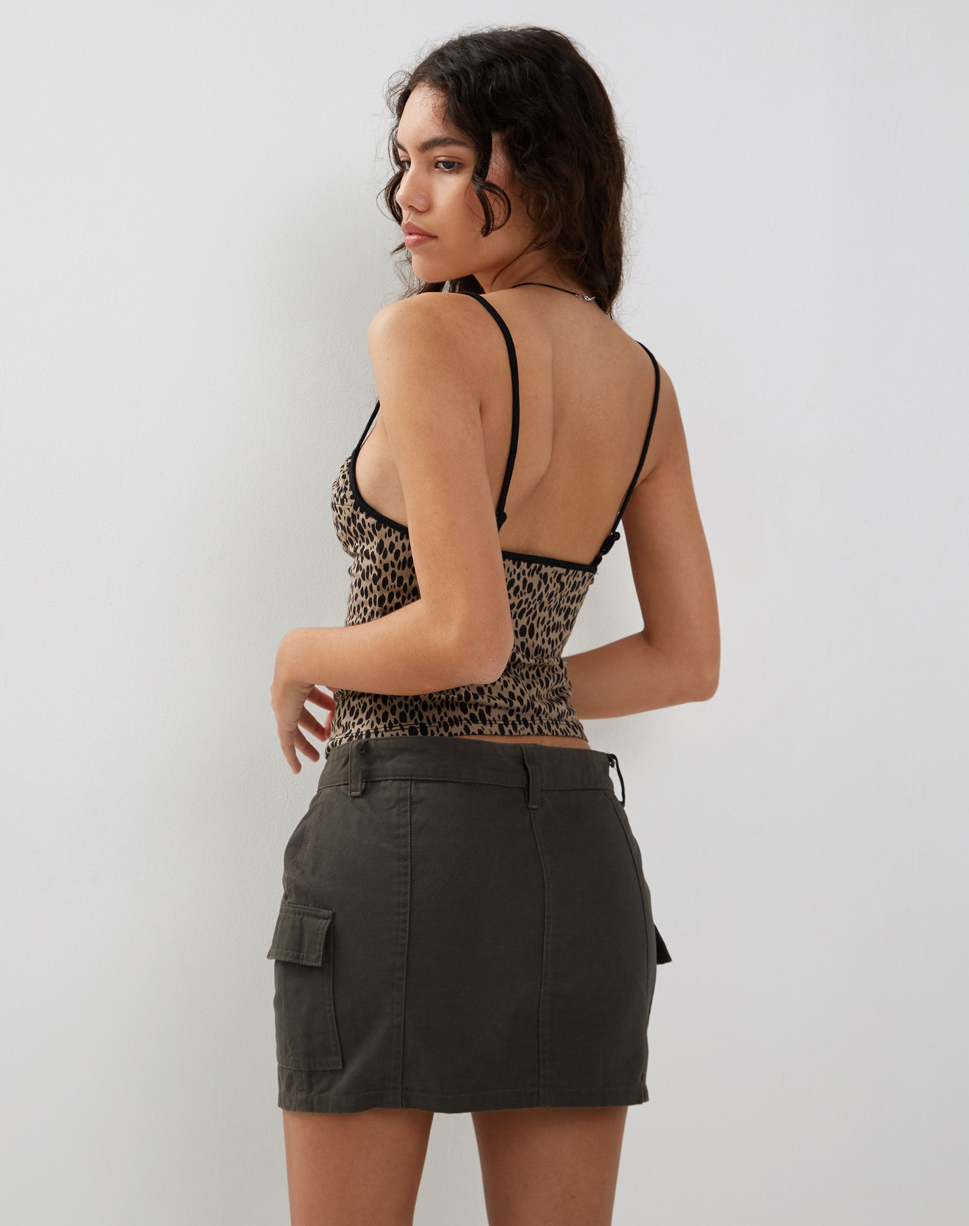 Image de Lashi Strappy Cami Top in Mini Cheetah