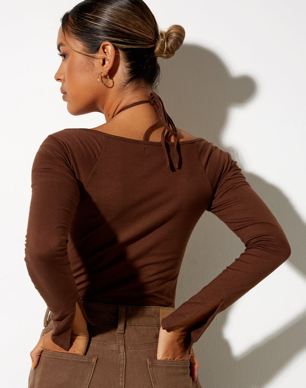 Corsage Lasira en lycra cacao