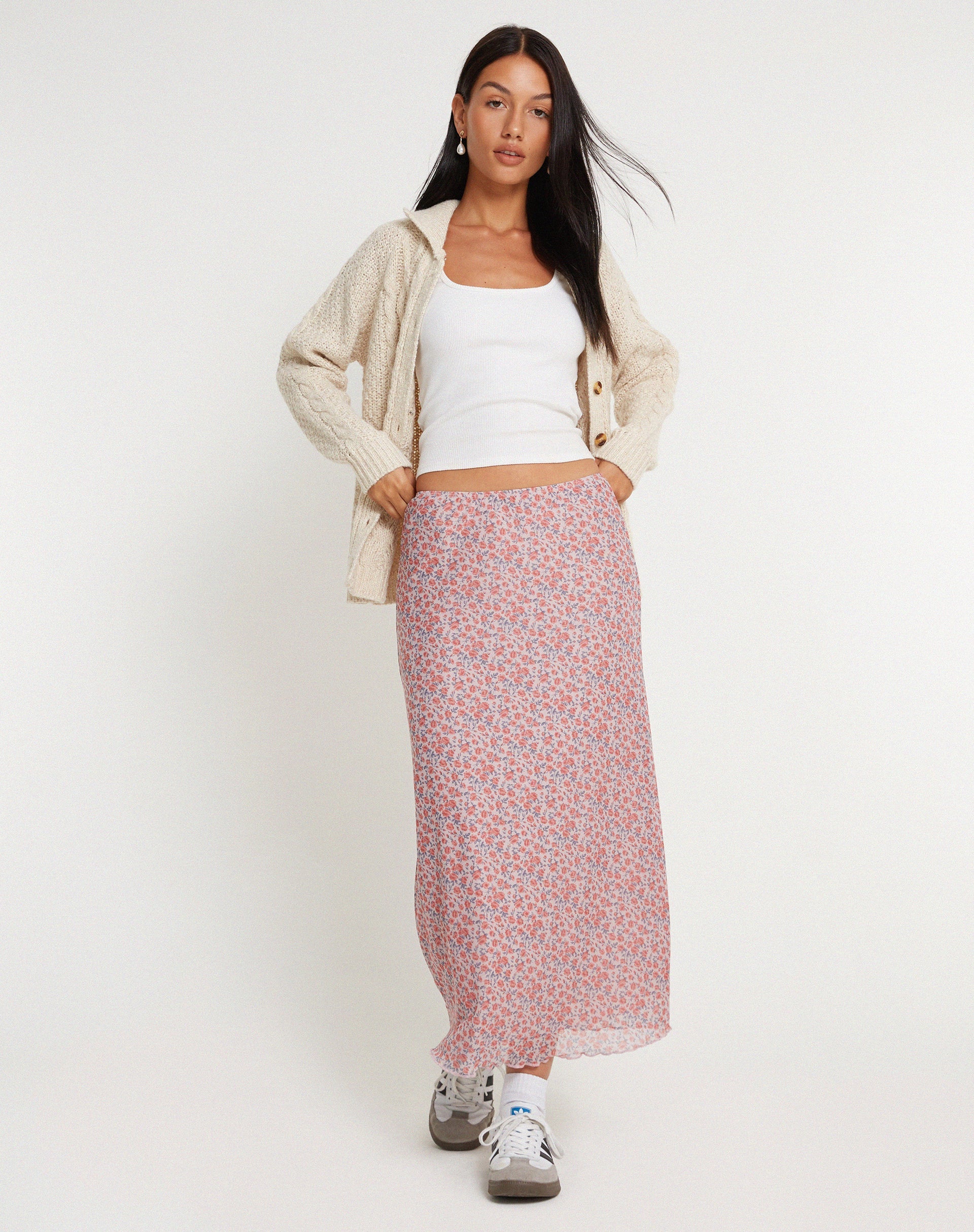 image de Lassie Maxi Skirt in Spring Rose Dusty Pink