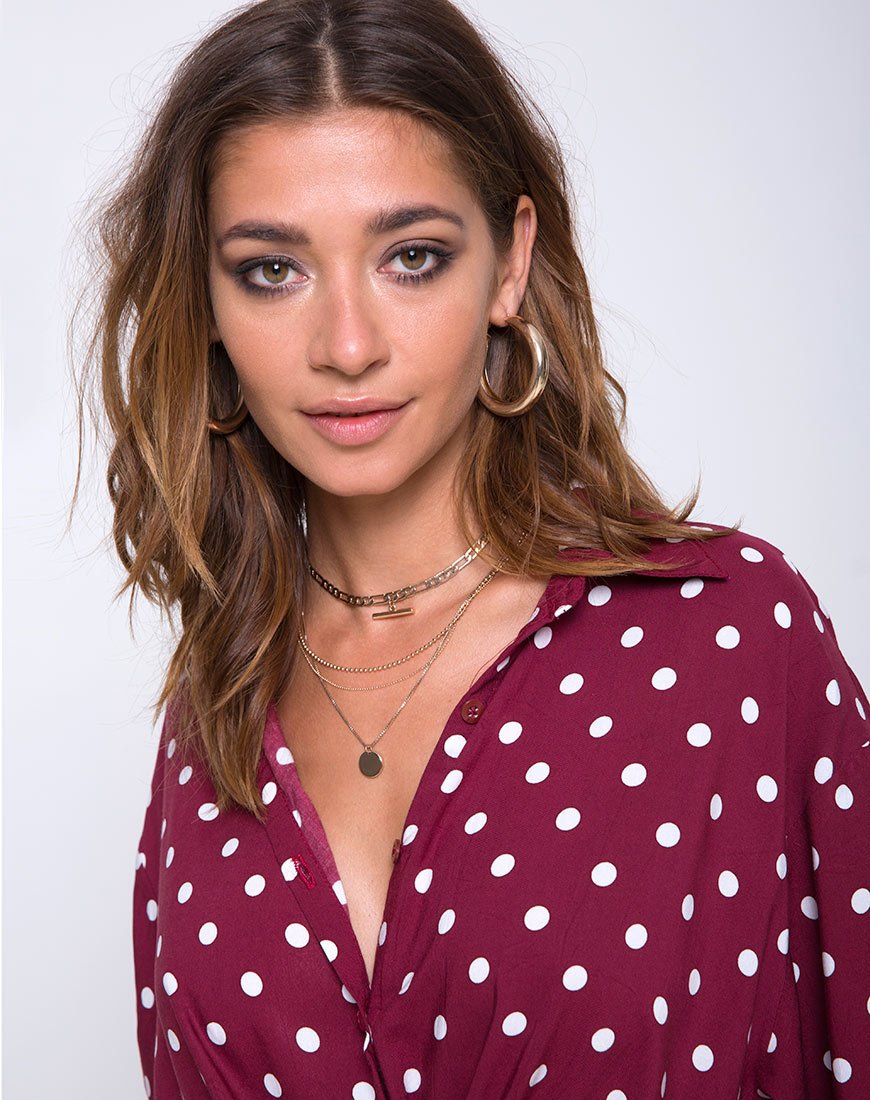 Image de Lauv Shirt in Medium Polka Wine