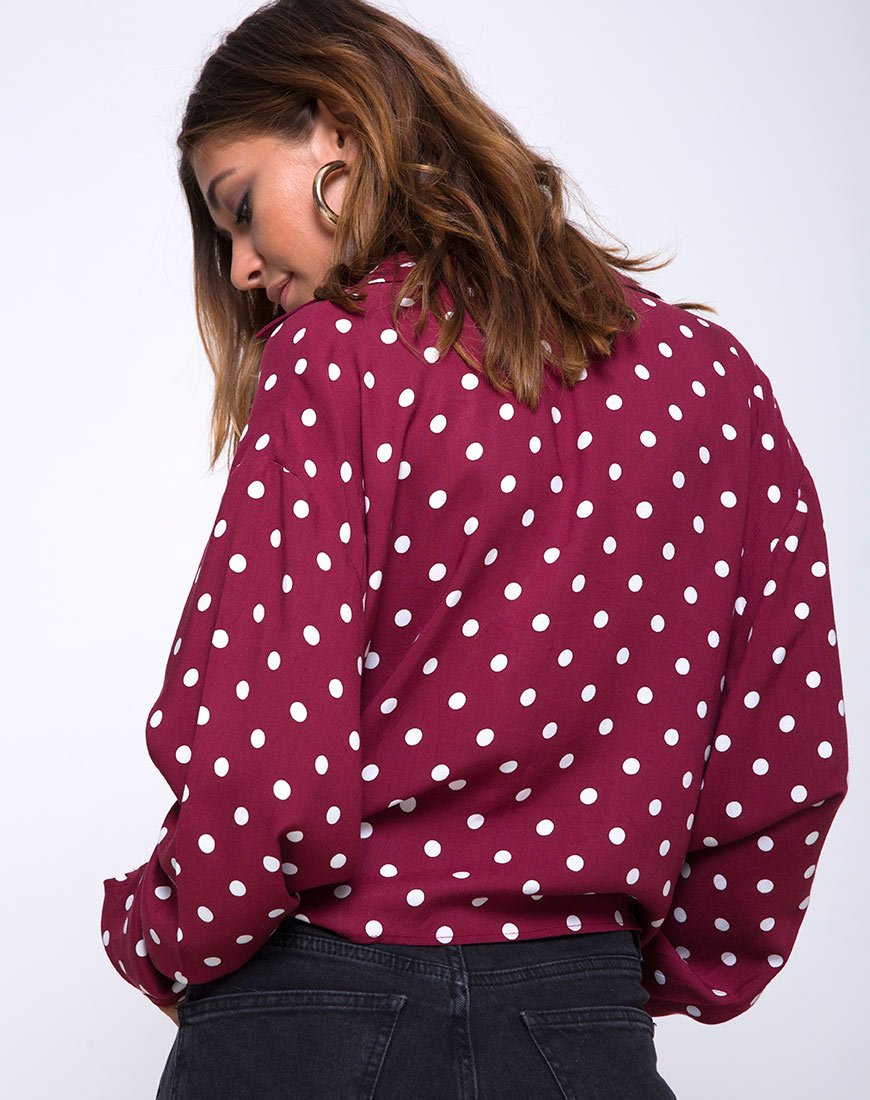 Image de Lauv Shirt in Medium Polka Wine