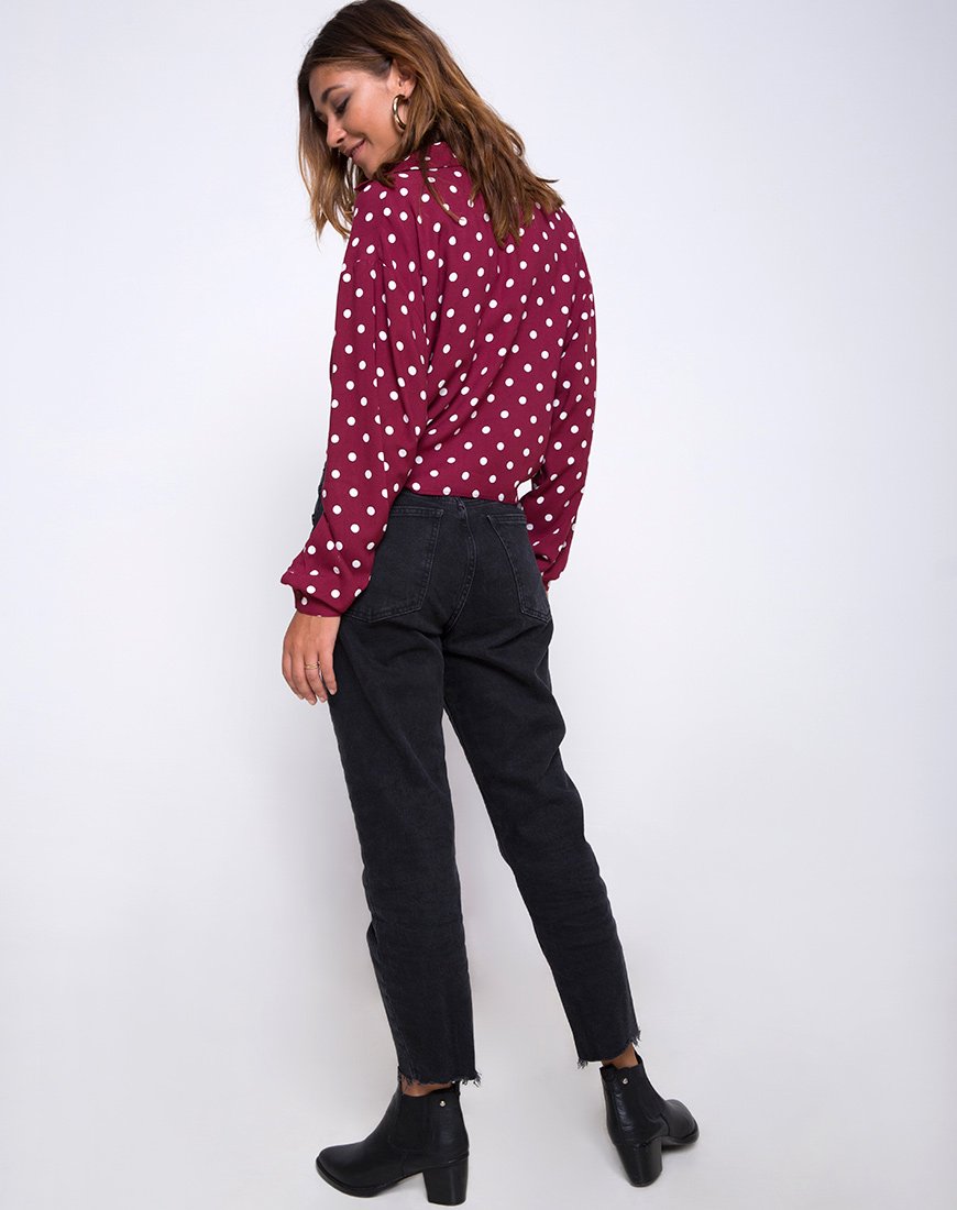 Image de Lauv Shirt in Medium Polka Wine
