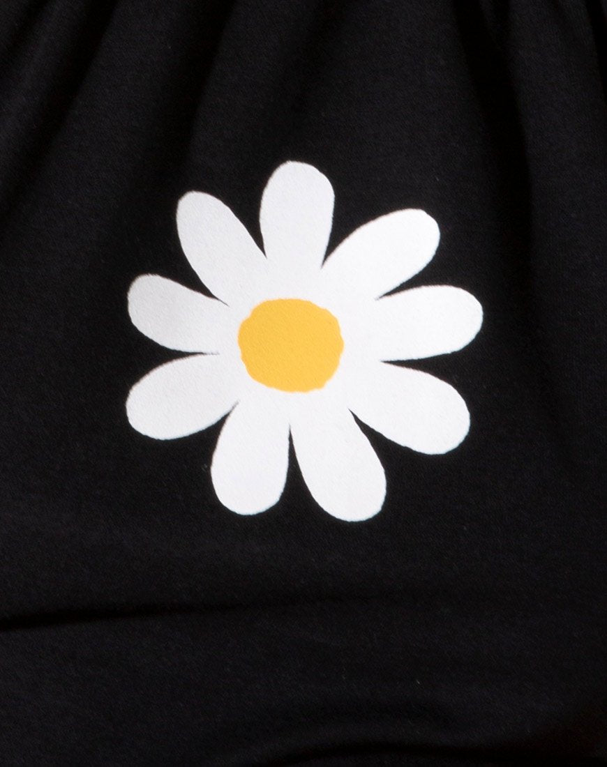 Image de Lean Crop Top in Black Daisy Placement