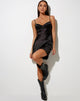 Image de la mini robe Lebby en satin noir