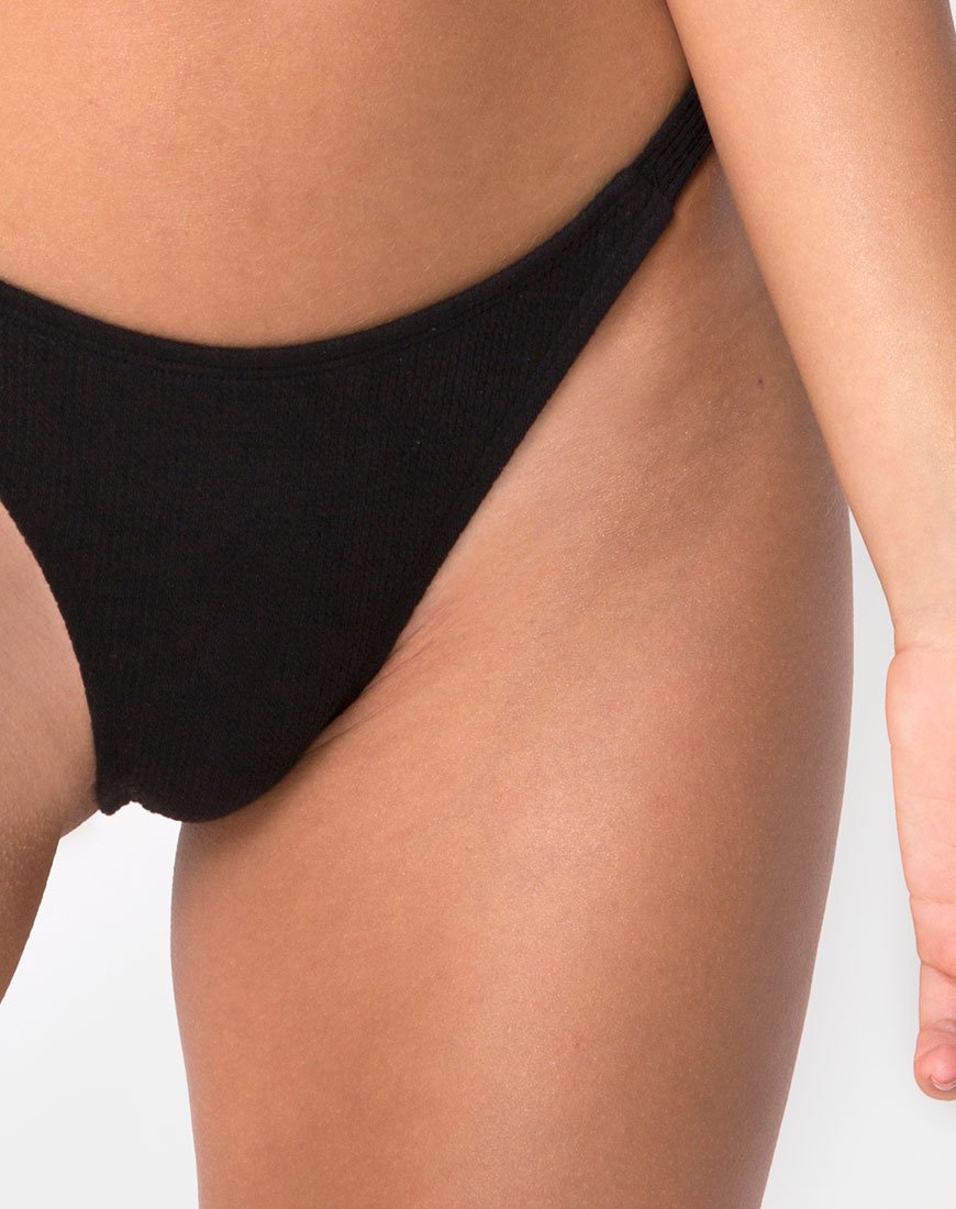 Image de Leema Bikini Bottom in Black Rib