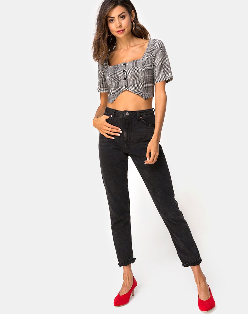 Image de Legia Crop Top in Charles Check Grey