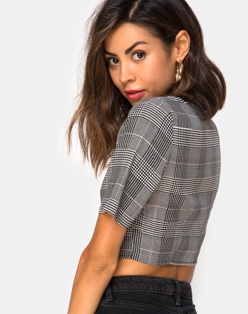 Image de Legia Crop Top in Charles Check Grey