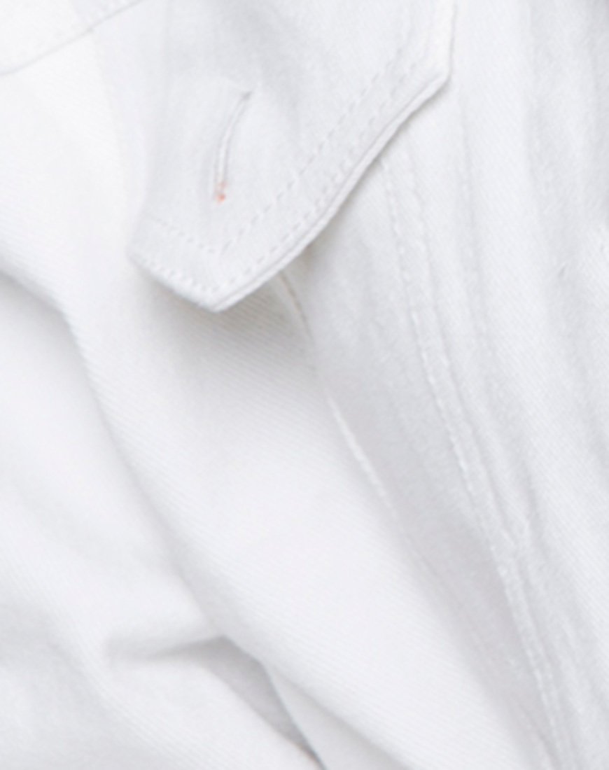Image de la mini-jupe Leisk en denim blanc