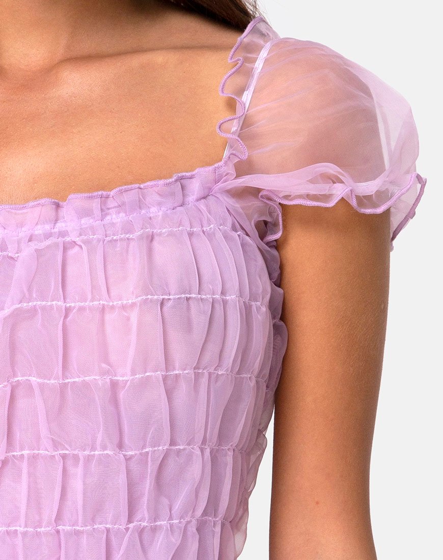 Image de la mini robe Lenira en lilas