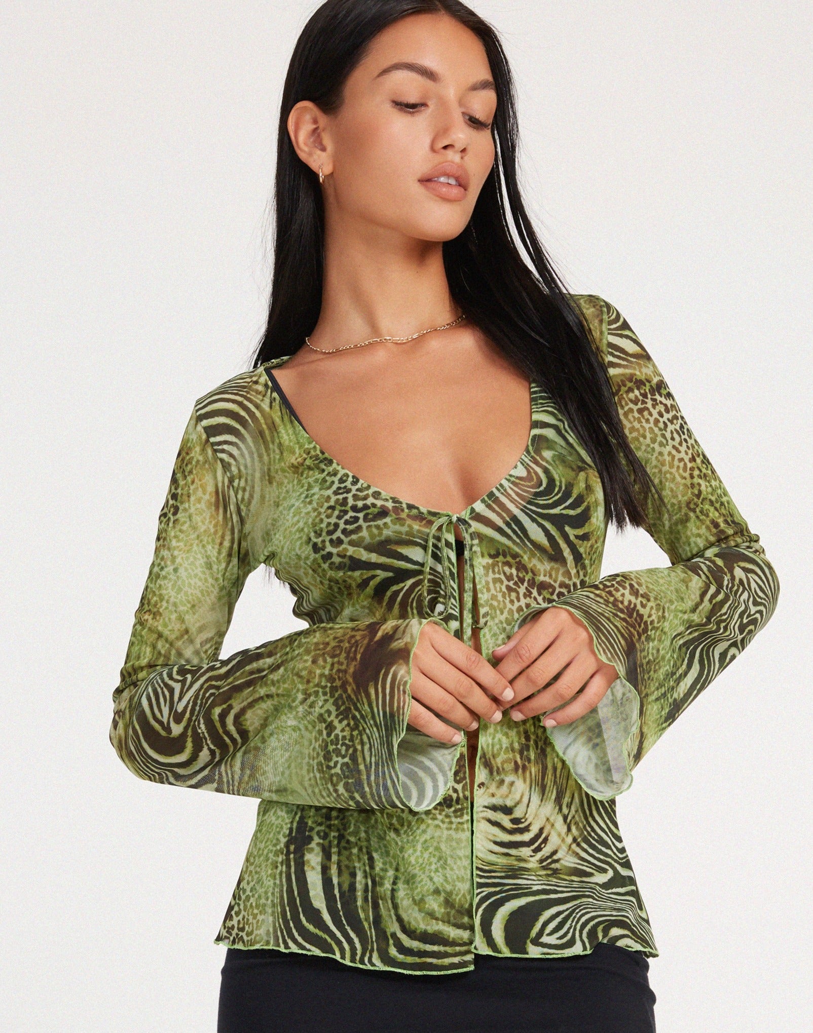 Image de Leony Cardi en Mesh Cheetah Green
