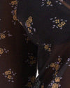 Femme Floral Noir et Or