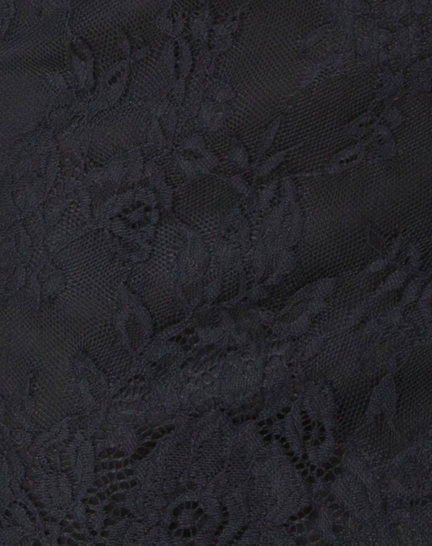 Image de la robe Lesora en dentelle noire