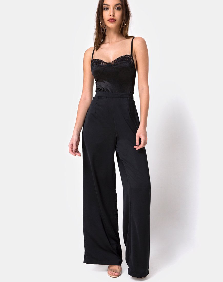 Image de Letta Bodice in Black with Lace Trim