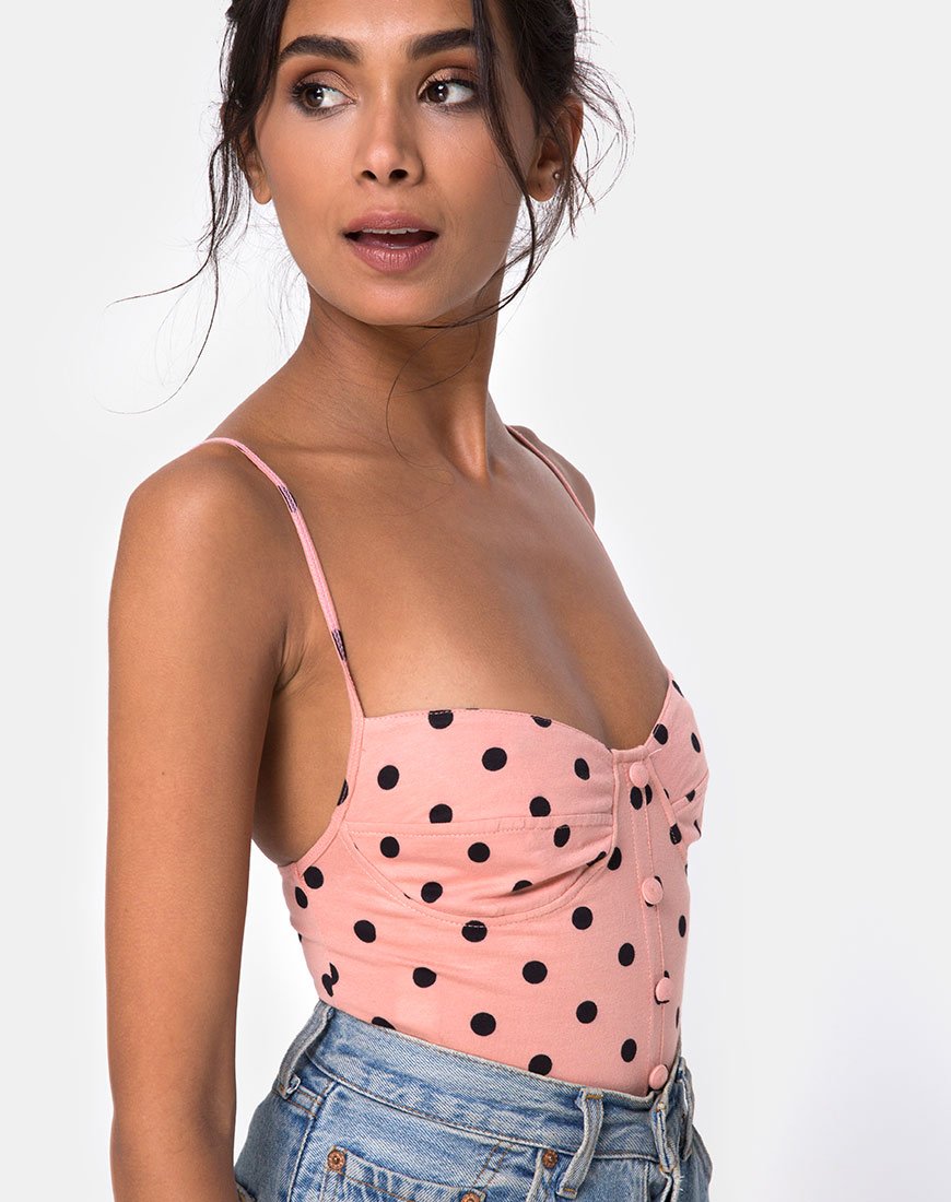 Corsage Leva en New Polka Nude Black