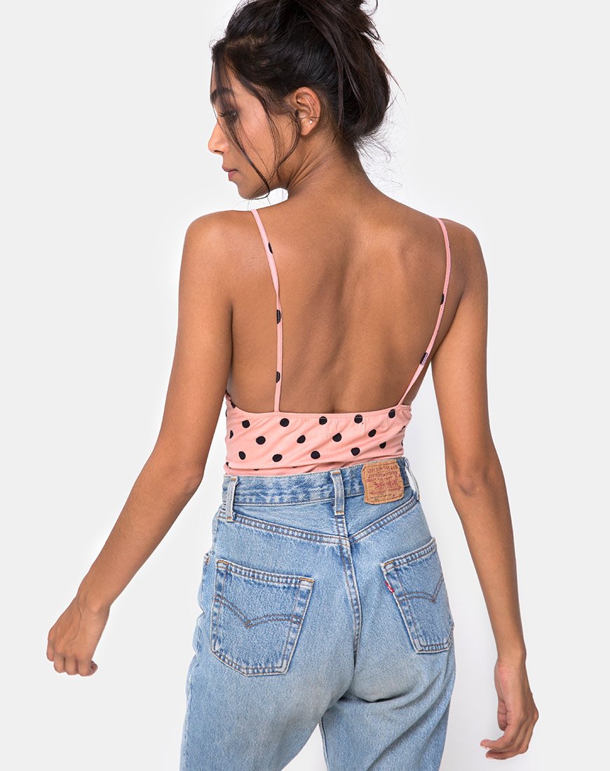 Image de Leva Bodice in New Polka Nude Black
