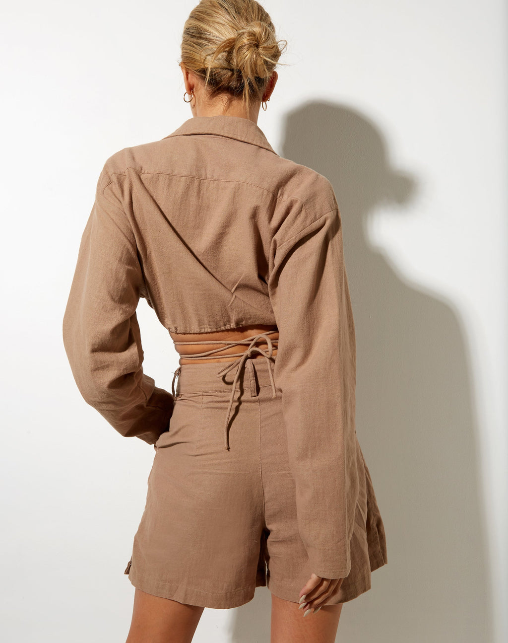 Lex Tailoring Shorts en Rami Biscuit
