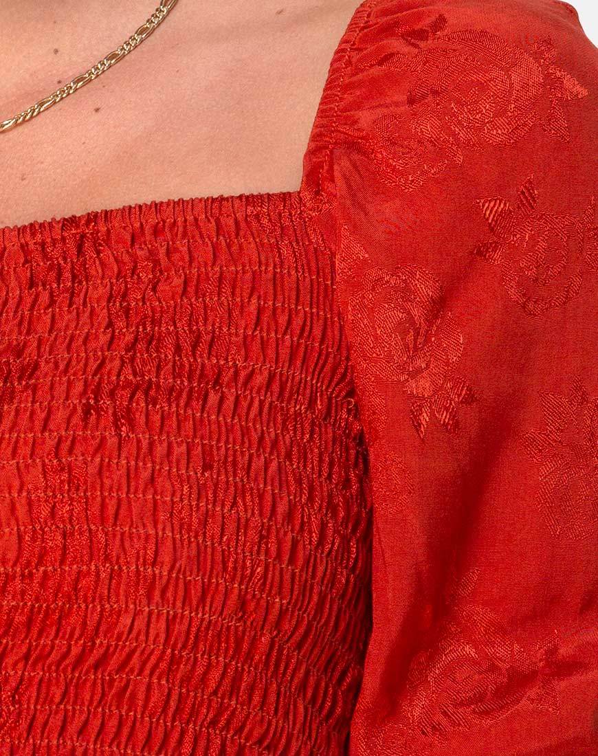 Image de Lilian Crop Top in Satin Rose Rust