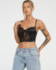 Image de Litasa Corset Top in Satin Black