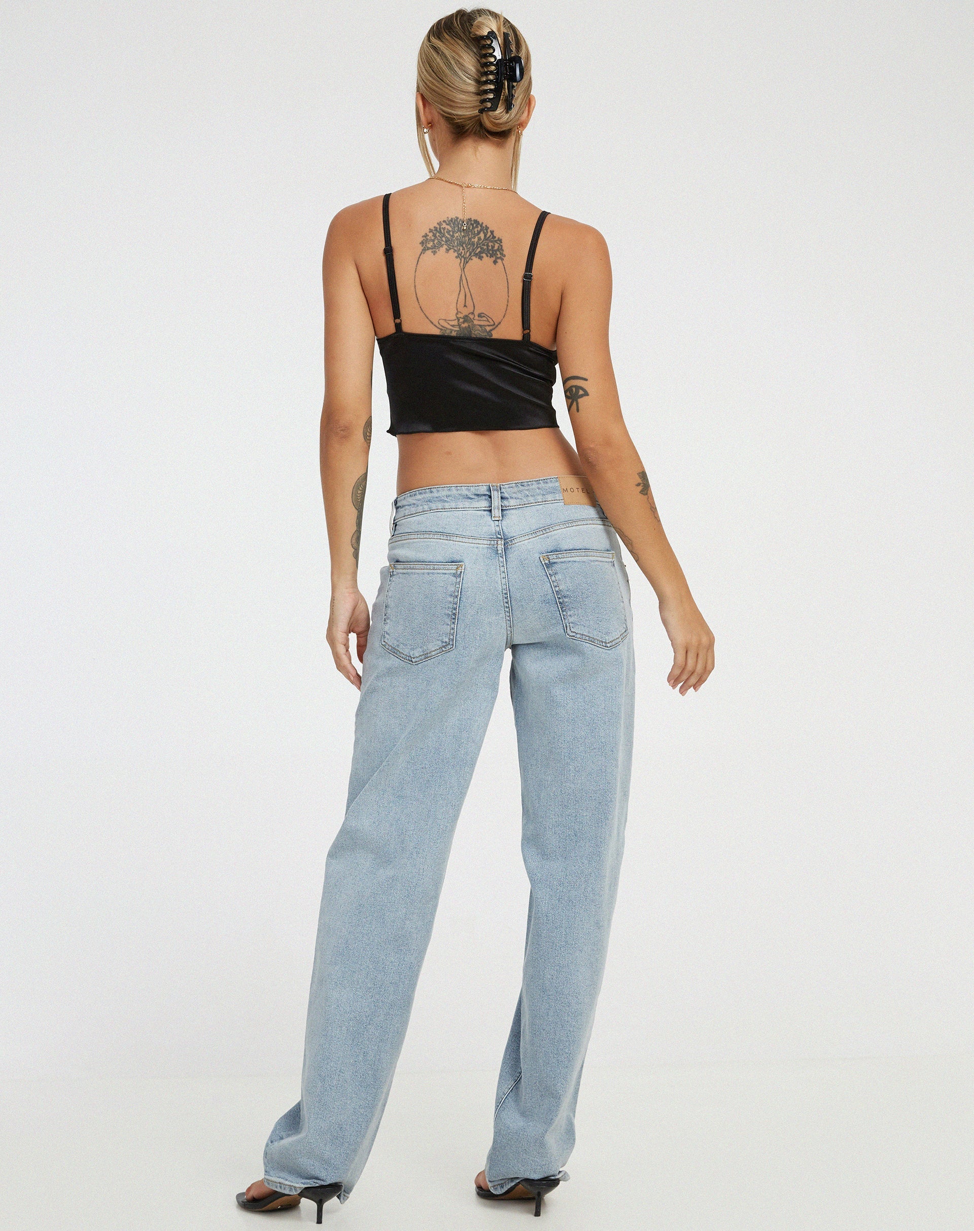 Image de Litasa Corset Top in Satin Black