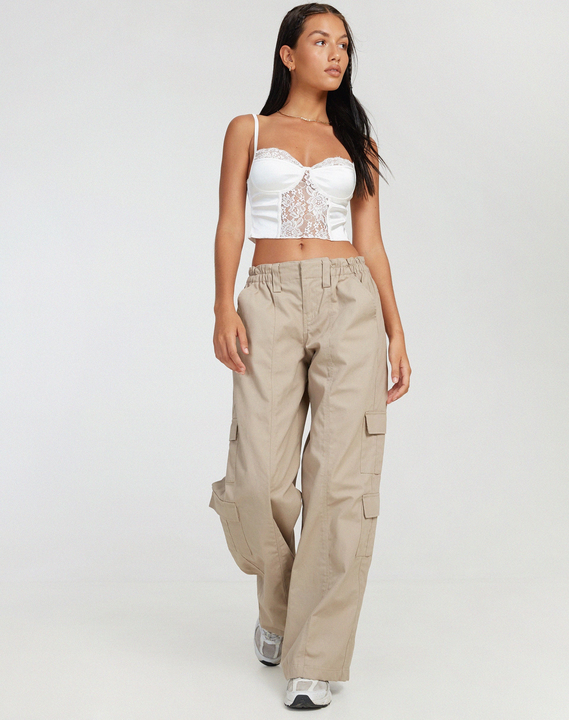 image de Litasa Corset Top in Satin Ivory