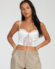 image de Litasa Corset Top in Satin Ivory