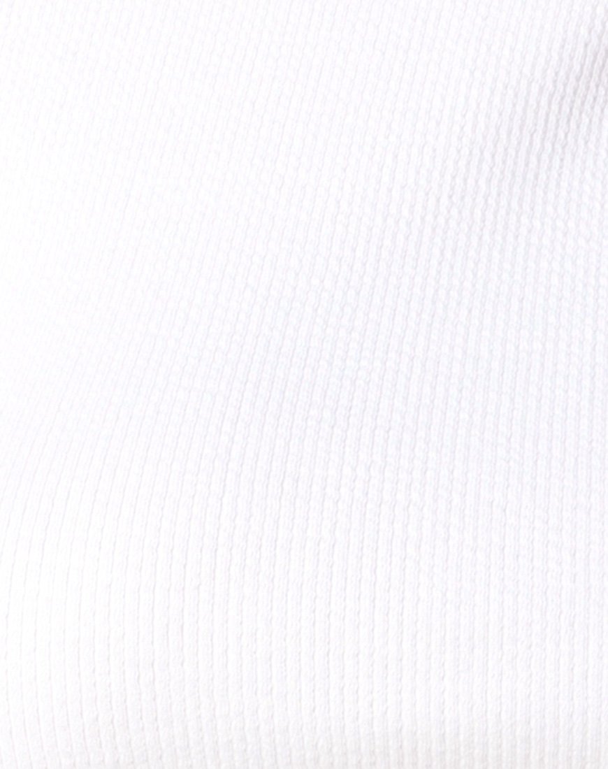 Image de Loaiza Cold Shouder Top in Mini Rib White