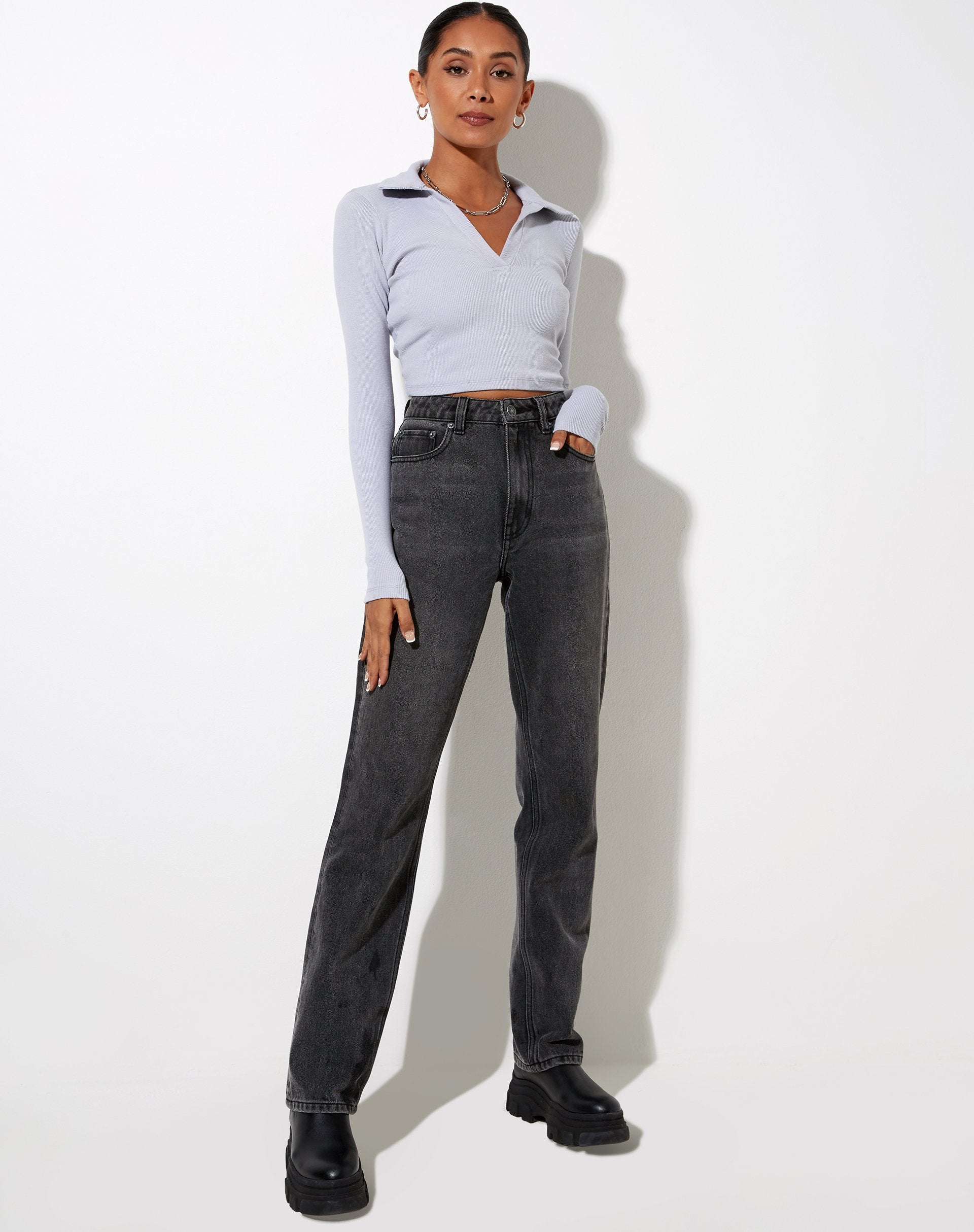 Image de Lody Crop Top in Lunar Rock