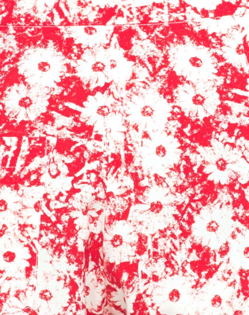 Image de Motel Logan Peg Leg Trouser in Xerox Daisy Red