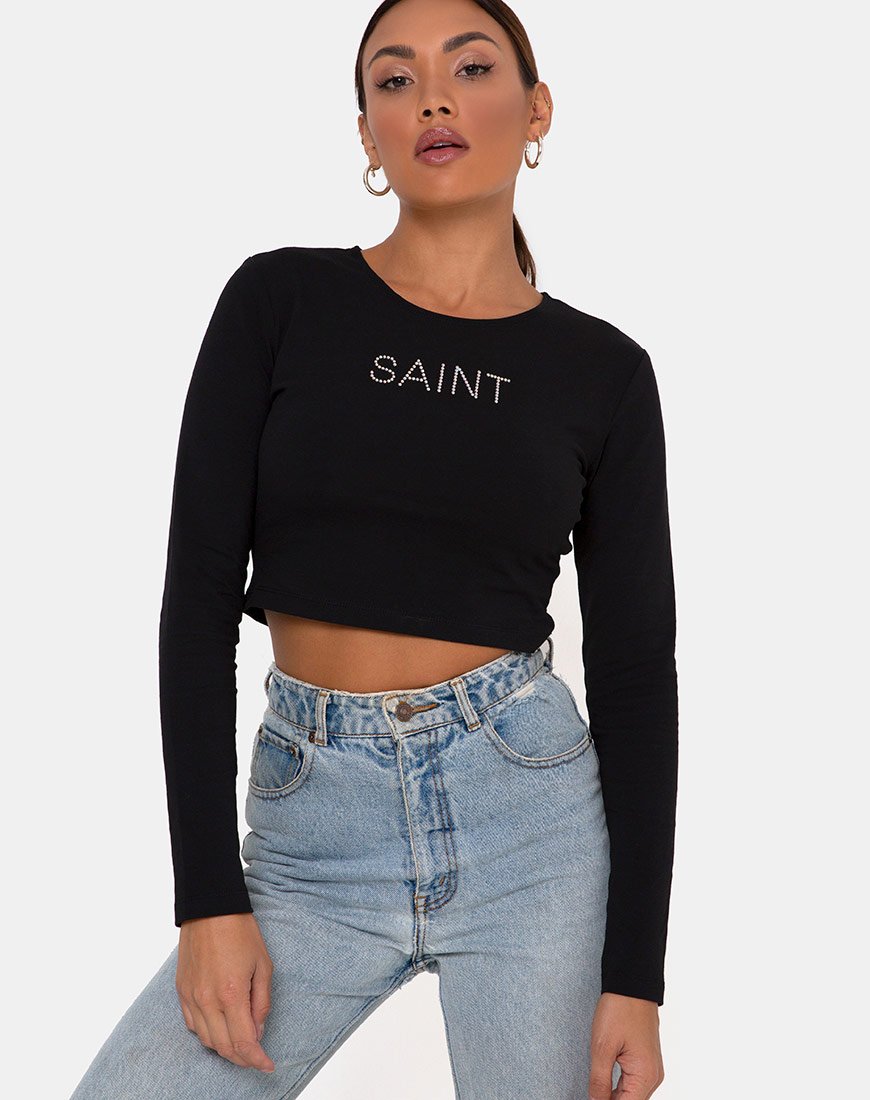 Image de Londy Top in Black Saint Hot Fix