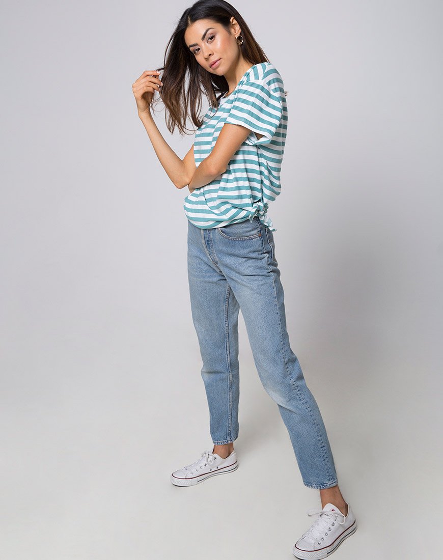 Image of Loose Knot Top in Mid Stripe
