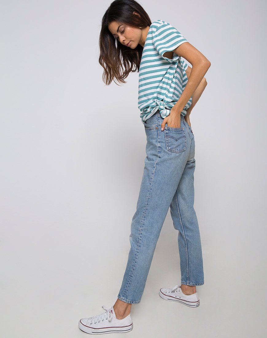 Image of Loose Knot Top in Mid Stripe