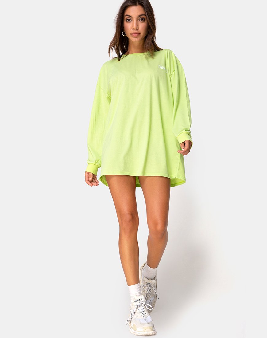 Image de Lotsun Sweatshirt in Motel No Vacancy Fluro Green