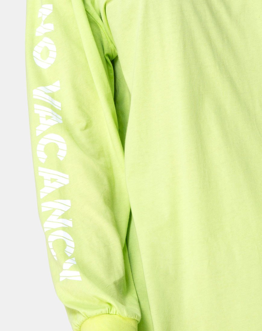 Image de Lotsun Sweatshirt in Motel No Vacancy Fluro Green