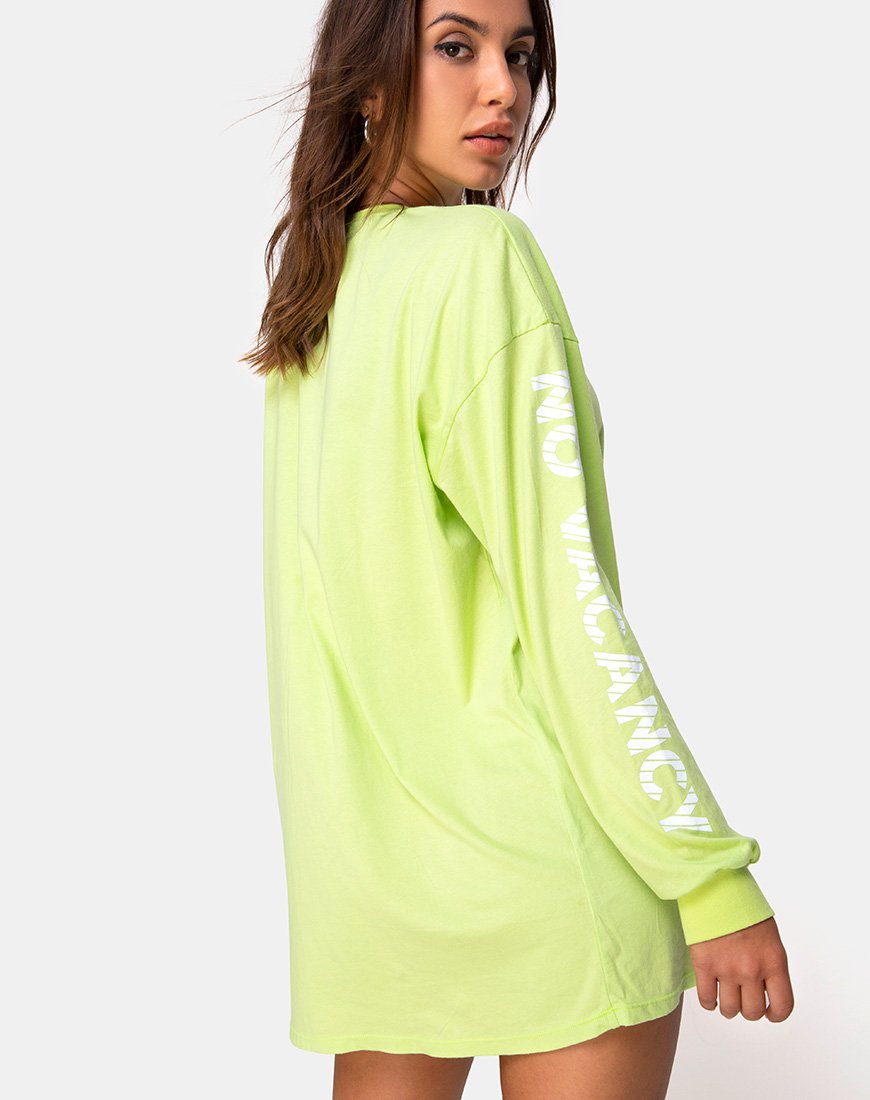 Image de Lotsun Sweatshirt in Motel No Vacancy Fluro Green