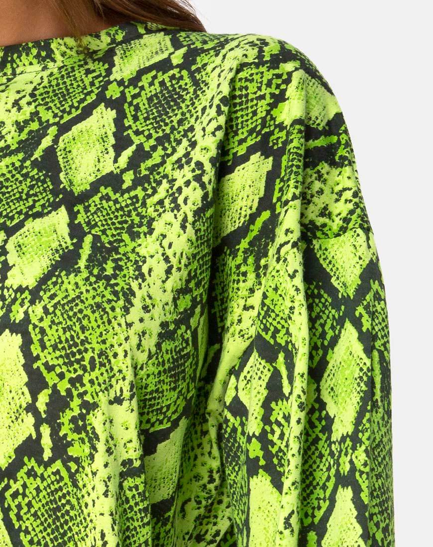 Image de Lotsun Jumper Dress in Snake Lime
