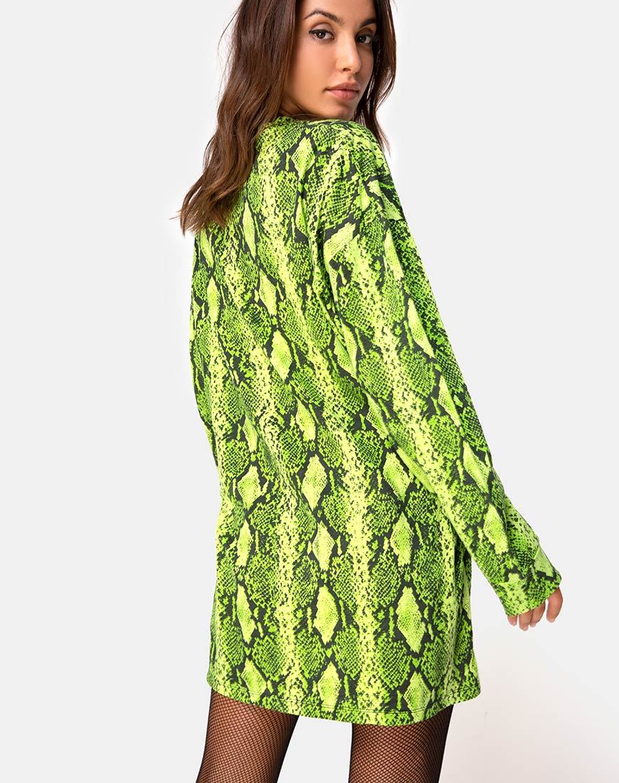 Image de Lotsun Jumper Dress in Snake Lime