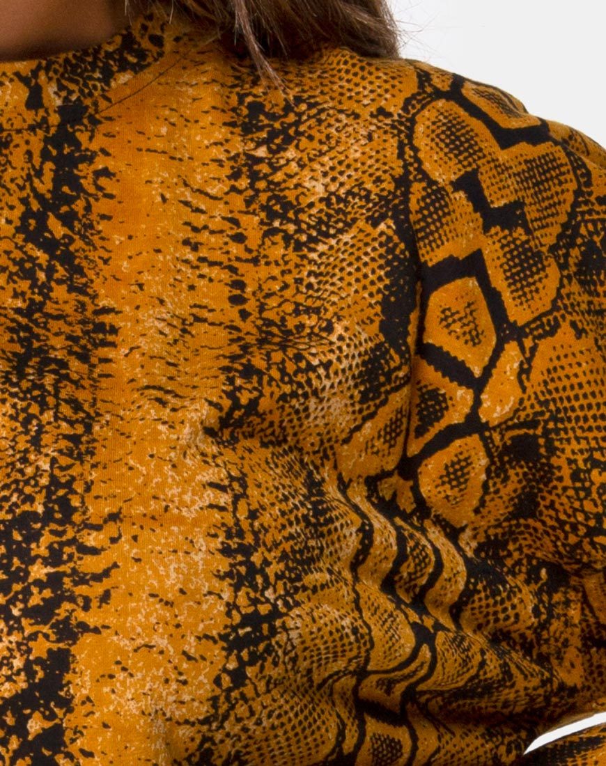 Image de Lotsun Jumper Dress in Snake Mustard