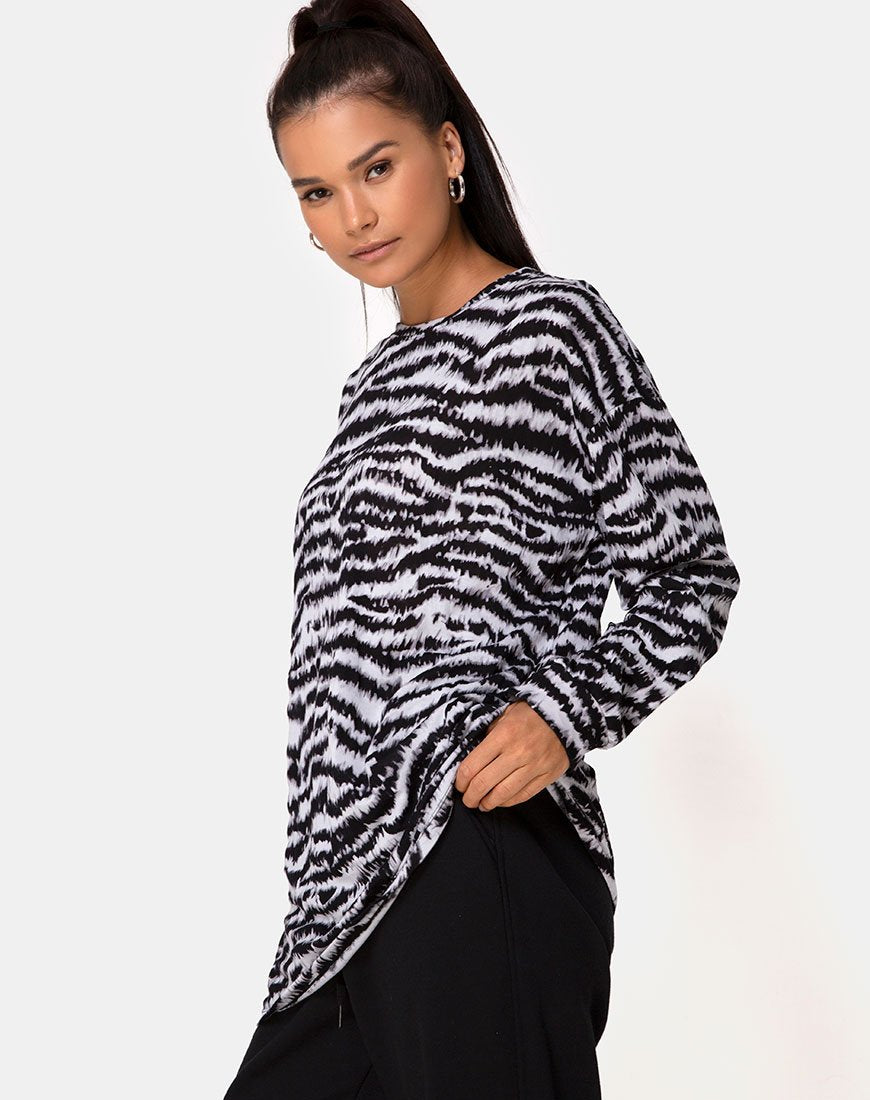 Sweatshirt Lotsun, gris goutte d'eau animal