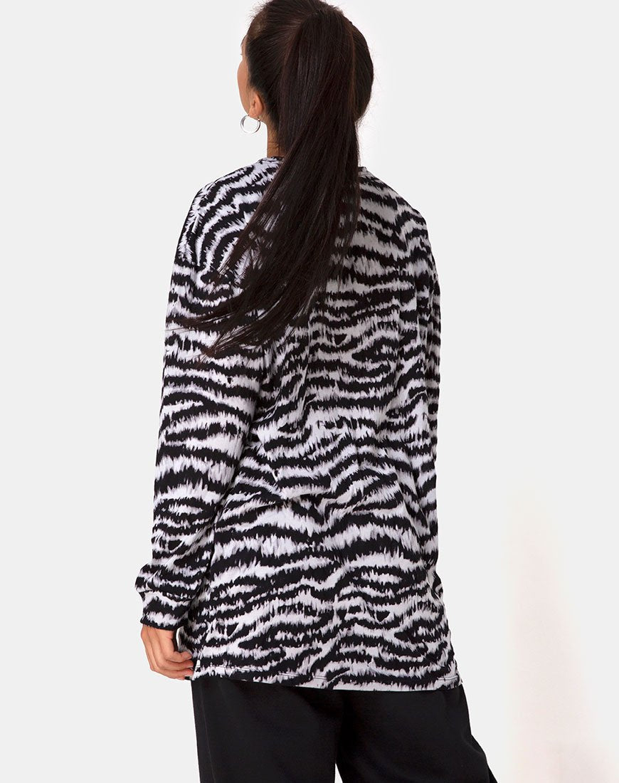 Sweatshirt Lotsun, gris goutte d'eau animal