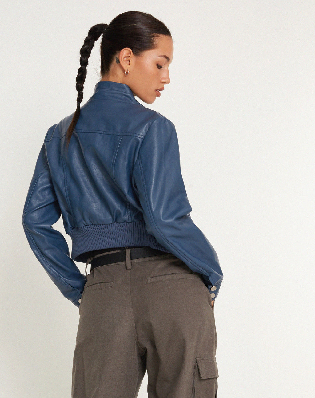 Veste Loviana en PU Navy