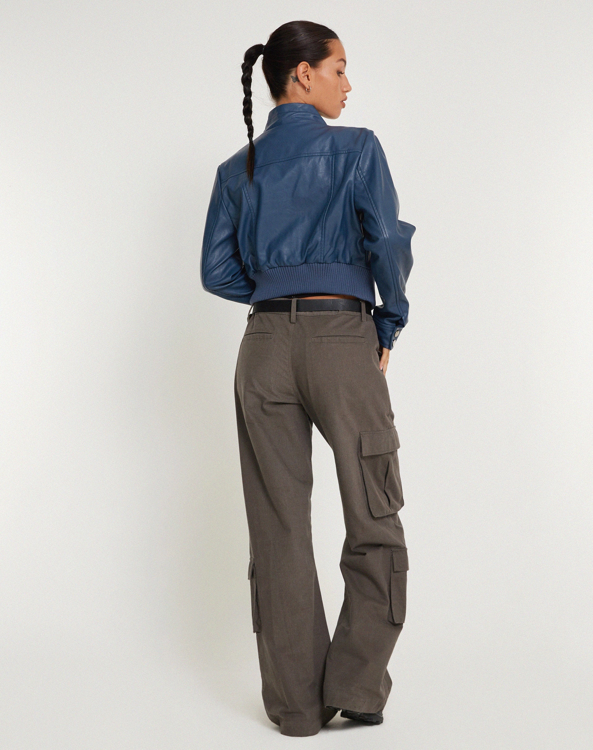 Image de la veste Loviana en PU Navy